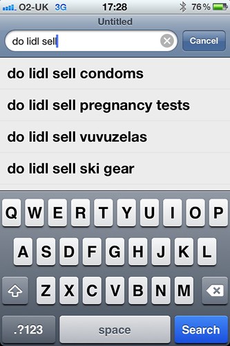 Haha. Google: Do lidl sell.... (I was going to ask for fairy cake/buns paper cases.) by benparkuk