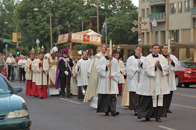 Cathedral Basilica of Saint Louis, in Saint Louis, Missouri, USA - 2012 Corpus Christi Procession - 1