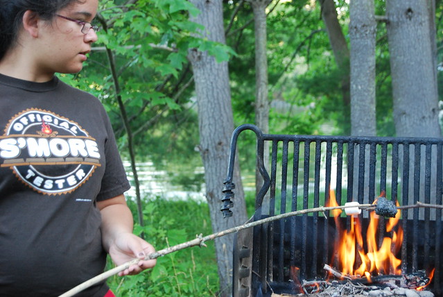 Making s'mores is fun and the highlight of every camping trip!