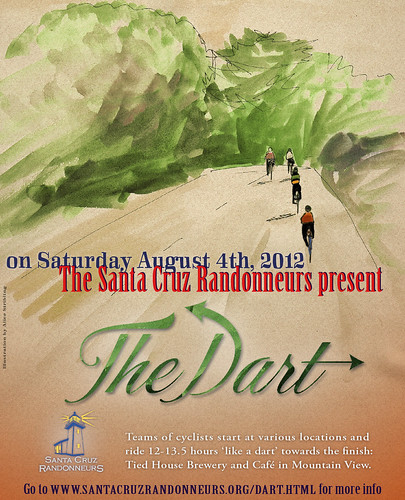 Poster I designed for the upcoming Santa Cruz dart