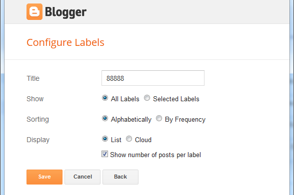 drop down category in blogger