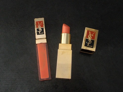 YSL make up, lipstick, orange lipstick