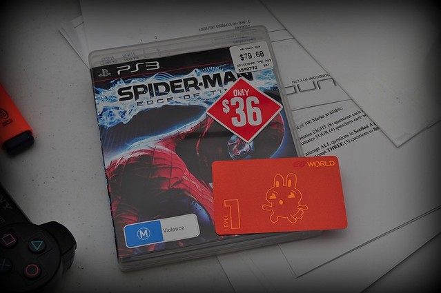 Massive sale at EB Games and i got myself a copy of Spiderman and a free