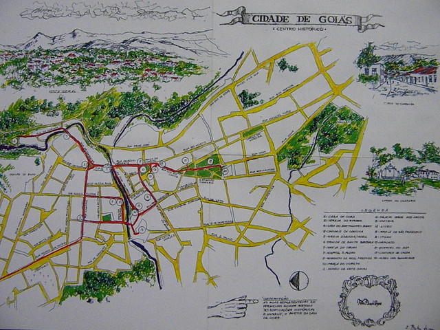Mapa dos pontos turísticos de Goiás