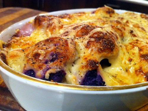 Purple cauliflower cheese