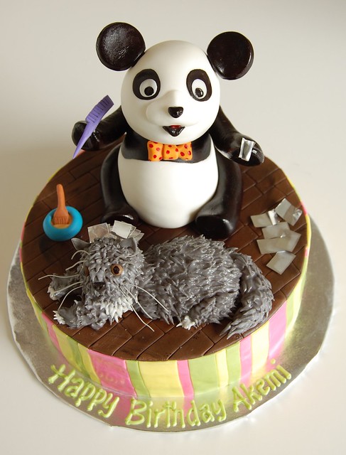 Akemi's Birthday Cake - Panda giving Simba highlights