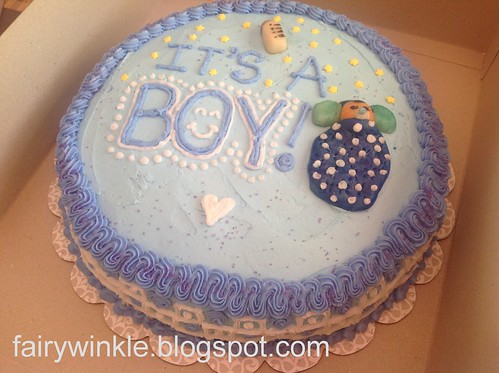 Boxed baby shower cake