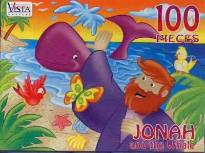 VISTA PUZZLES :: "JONAH and the Whale" - 100 Piece Jigsaw Puzzle { Art by Hatten & Brown } (( 199x ))