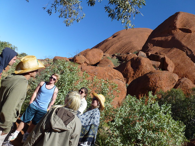 The Big Outback Adventure winners at Uluru, base walk