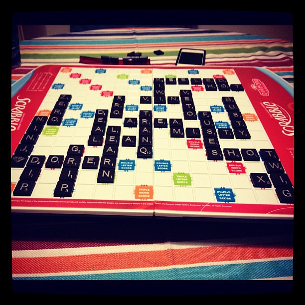Scrabble with the husband.