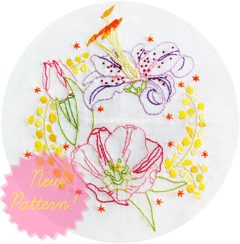 Nature's Jewels embroidery pattern