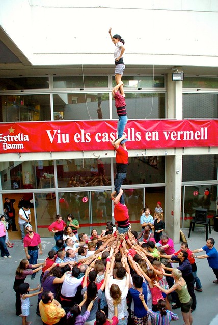 castellers practice in barcelona