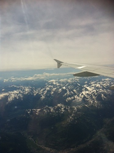  On the airplane from Switzerland to Spain 