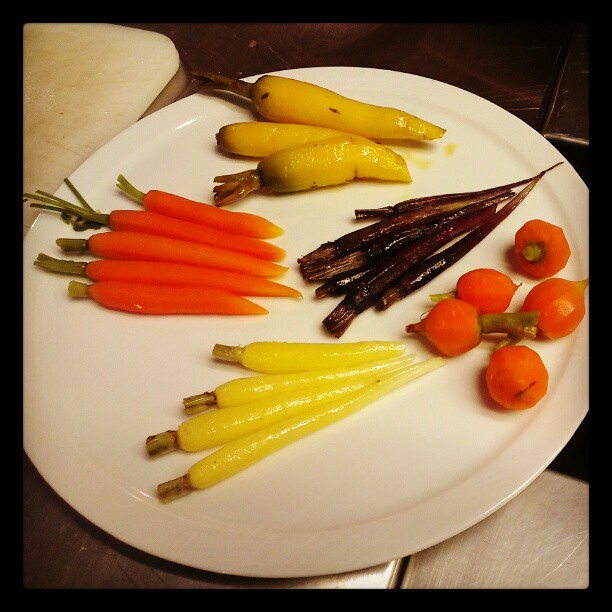 Different kind of carrots at Quarter Twenty One cooking school, Sydney