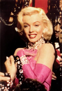 a photo of Marilyn Monroe wearing diamonds