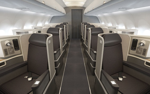 American Airlines A321 transcon first class