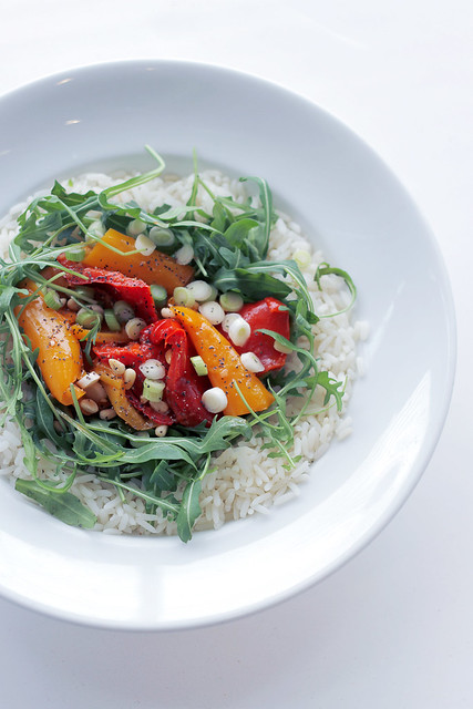 Rice, Peppers and Rocket