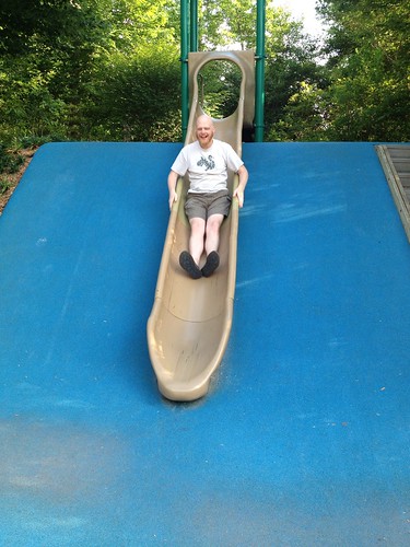 Slides are fun for Daddies too