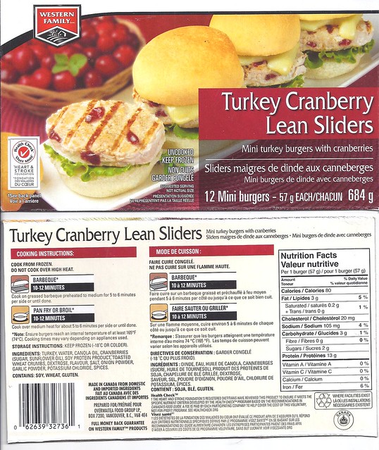 Western Family Turkey Cranberry Lean Sliders
