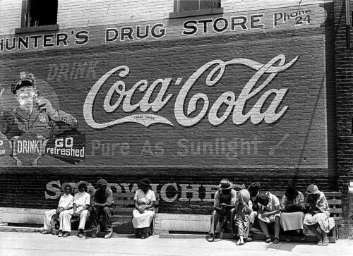 Coca-Cola Mural lateral wall of a Georgia drugstore 1939 by roitberg