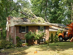 Wind storm damage in Lynchburg, Virginia - June 2012