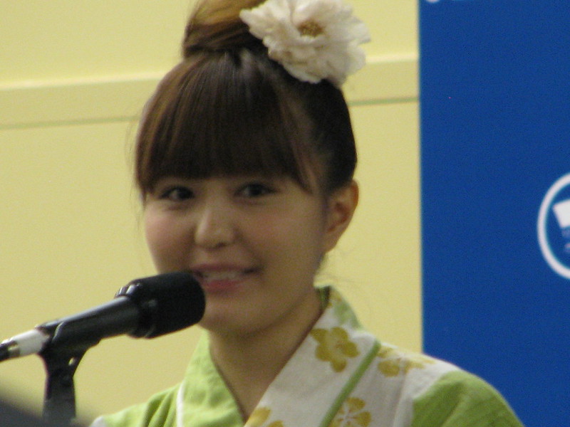 Ai Nonaka smiles at an audience question during her Q&A