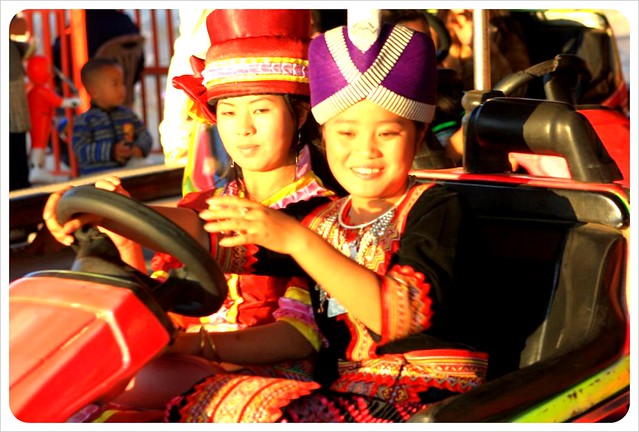 phonsavan hmong girl bumper car