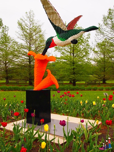 Hummingbird and Flower Lego Sculpture, Reiman Gardens, Ames, iowa