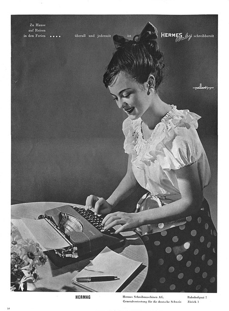 DU 1948-09 Hermes Baby typewriter ad