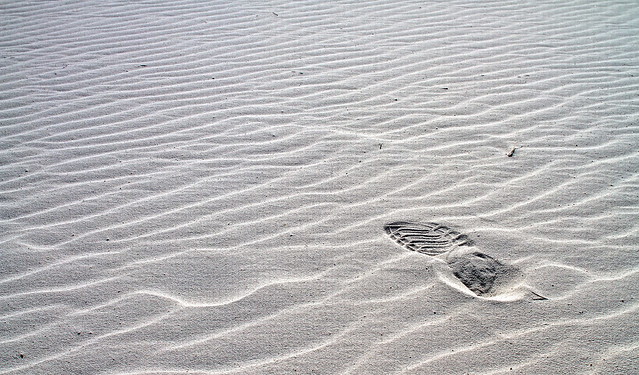 Footstep in White Sands