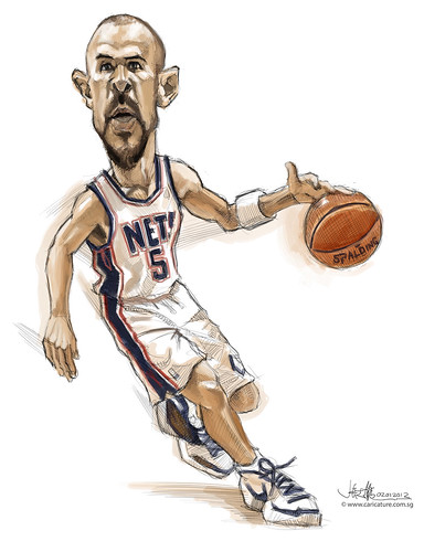 digital caricature of Jason Kidd - 1