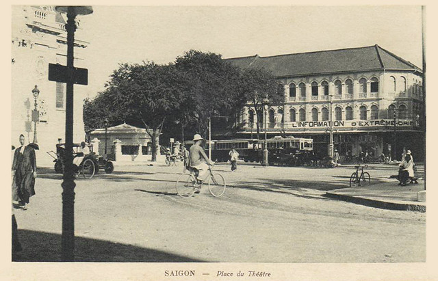 Saigon - Place du Théâtre with tram