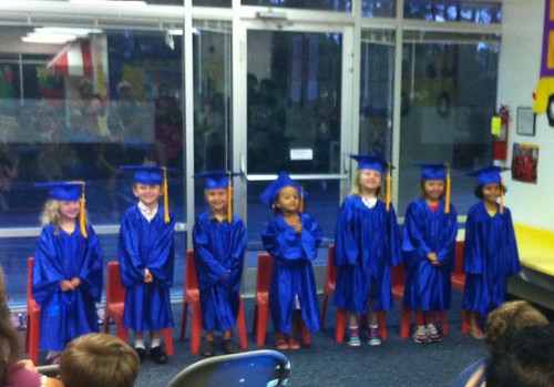 Catie and her pre-K graduating class (she's 3rd from the right)