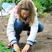 Jeugdtuinen Zwolle-Zuid week 26: Zorgvuldig wordt het andijvieplantje in de grond vastgedrukt