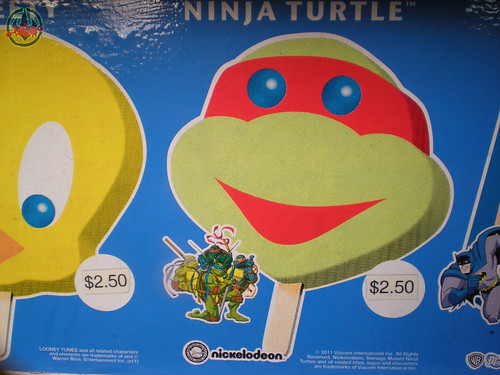 Blue Bunny :: Teenage Mutant Ninja Turtle 'Face' Bars - vendor sticker strip i (( 2011 )) 