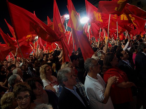 Greek communist party election rally - Thessaloniki, Greece