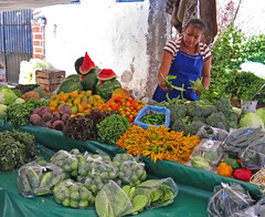 produce stand at the Chapala tianguis