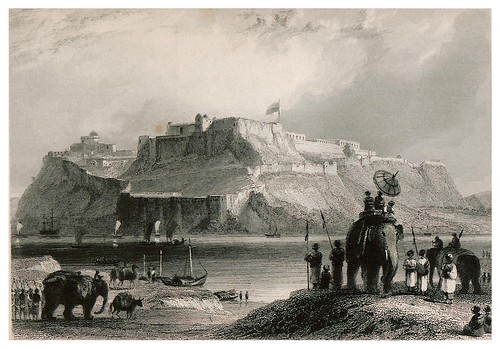 012-Fortaleza de Chunar en el Ganges-The oriental annual, or scenes in India 1835-1840- William Daniell-© Universitätsbibliothek Heidelberg