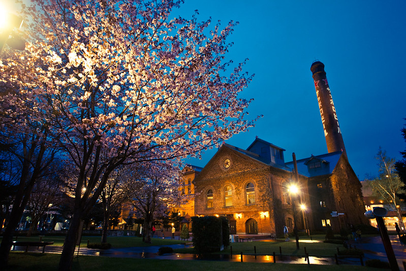 高聳的煙囪是札幌啤酒博物館的地標