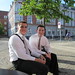 062012Elder Tyler Christensen and Elder Arts at the the end of my first  official day of proslyting.  We were tired.