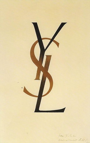 original YSL logo by Adolph Mouron