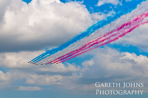 Red Arrows over Cardiff