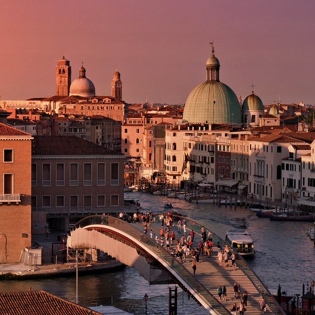 A rich and rosy sunset over Venezia