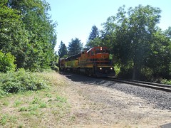 A P&W train waits for the mainline to clear (2 miles down the road)