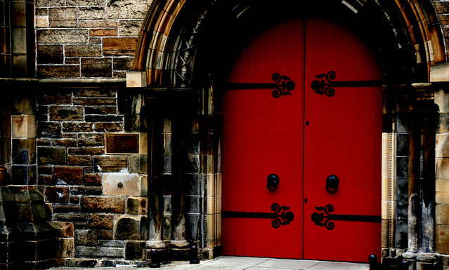 Red doors in Edinburgh