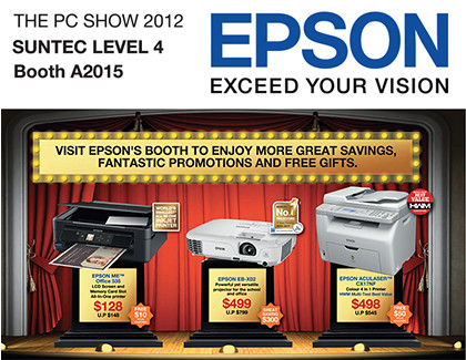 Click on picture to view/download PC Show 2012 brochures from Epson.