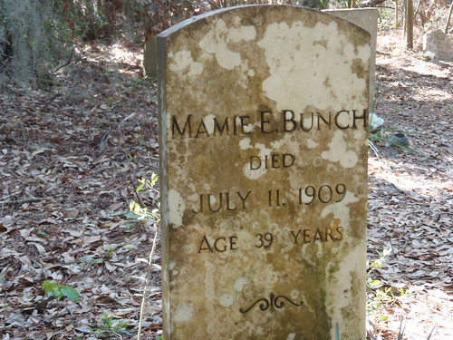 One of the many gravesites left behind by the residents of Wash Woods