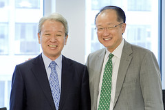 World Bank Group President Jim Yong Kim meets with Dr. Akihiko Tanaka,  President of Japan International Cooperation Agency