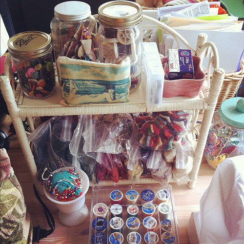 ready to sew #organizedmess #creativespaces #sewing #interiors #unschooling #studio