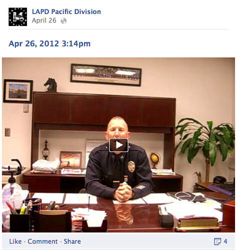LAPD Pacific Facebook